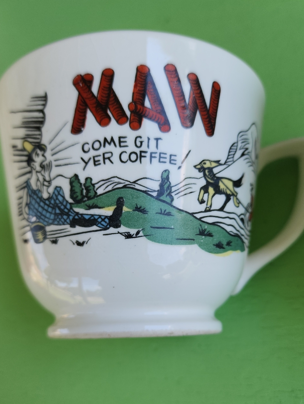Vintage 1950s Maw & Paw Hillbilly Coffee Mug Set 10oz Humorous Novelty Drinkware - Picture 4 of 7